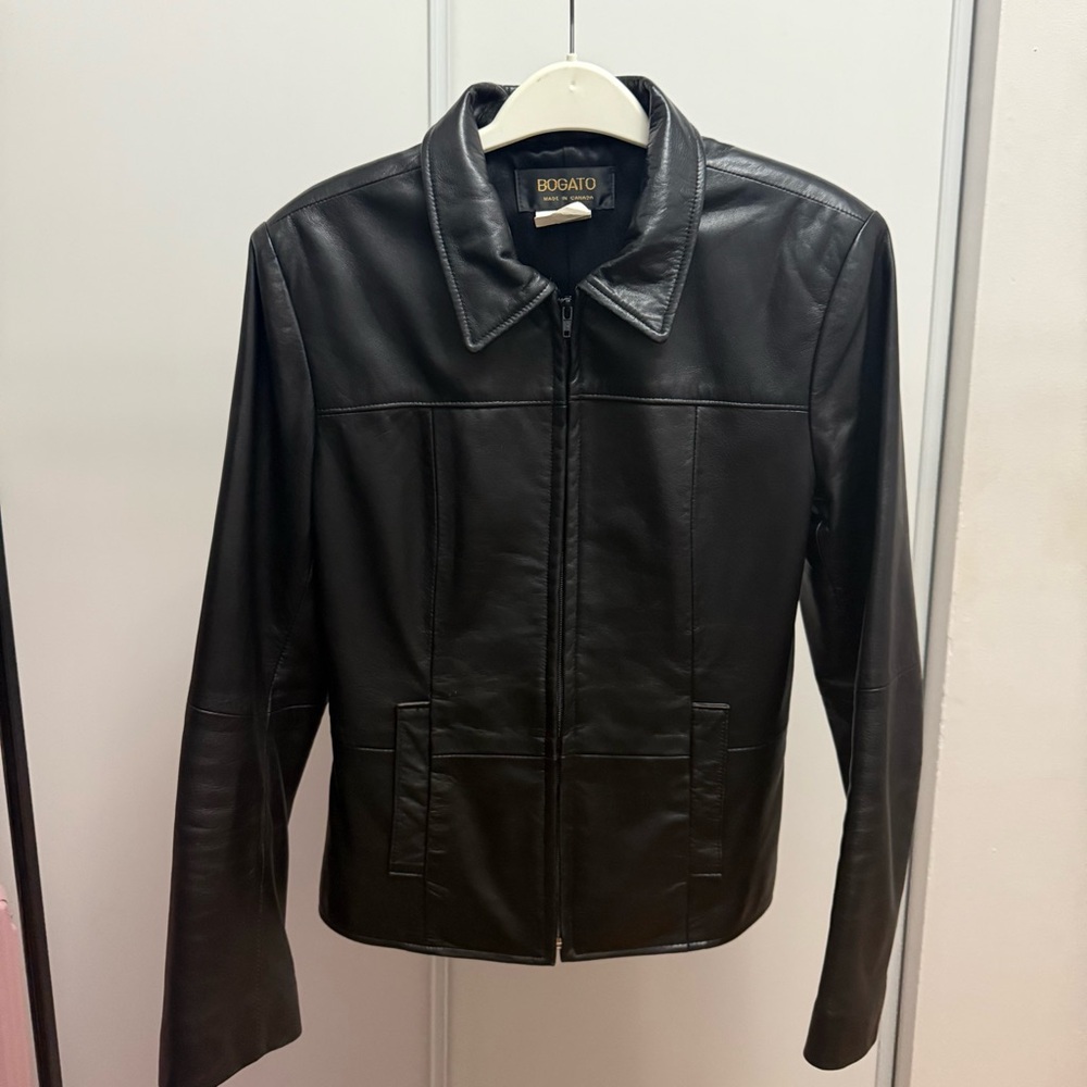 Women's Classic Black Leather Jacket